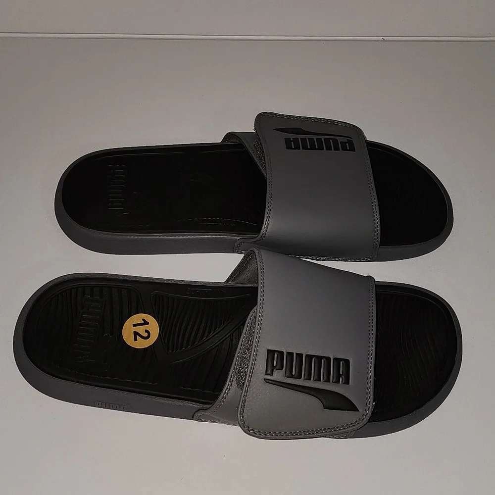 PUMA Men's Gray Slide Sandals Never Worn